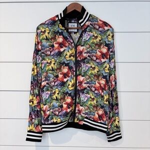 Cactus Man Ricky Singh Floral Bomber Jacket M Streetwear Core Art Deco Y2K